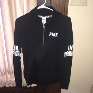 Worn once PINK 1/4 zip sweatshirt